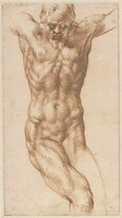 A+ 016
<br/>
Gekruisigde mansfiguur, frontaal gezien
<br/>
<em>Passerotti, Bartolomeo (1529-1592)</em>